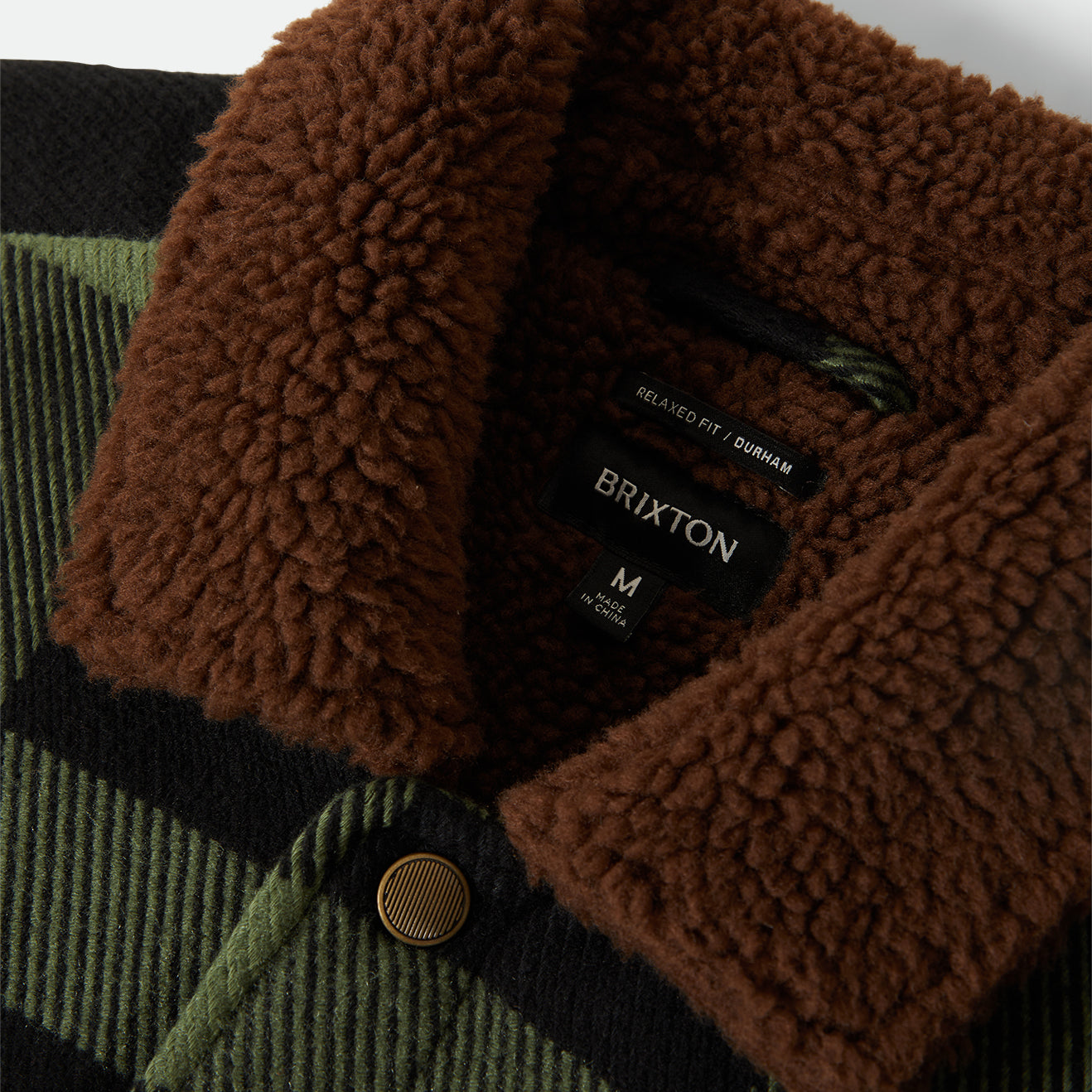 DURHAM LINED JACKET - BLACK/WILD GREEN FLANNEL