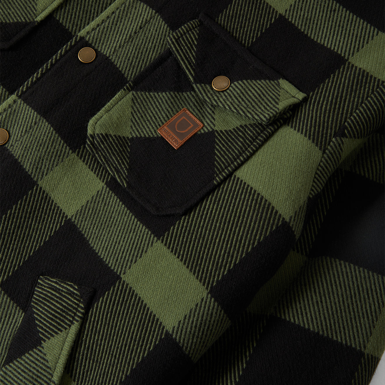 DURHAM LINED JACKET - BLACK/WILD GREEN FLANNEL