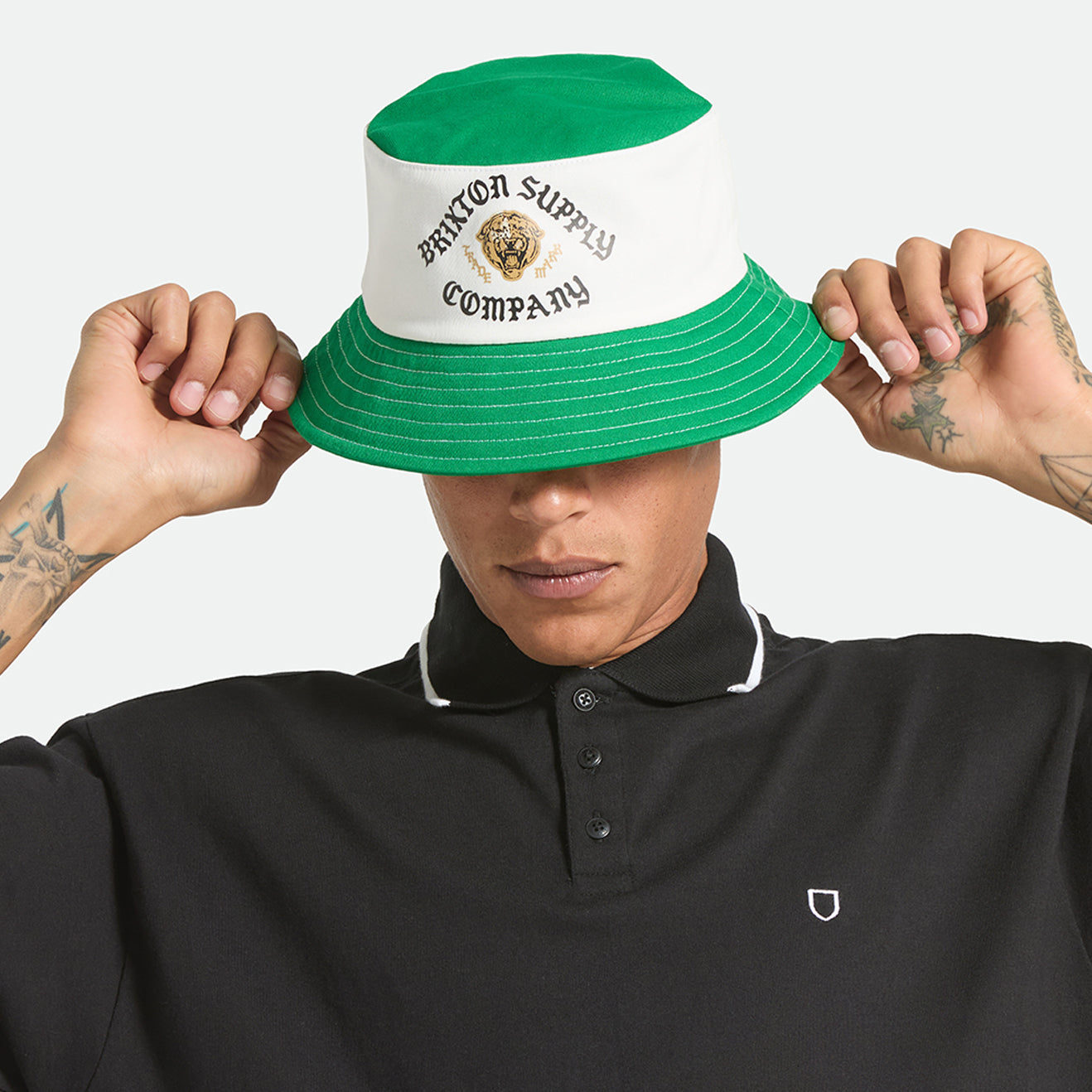ELDON PACKABLE BUCKET HAT - GREEN/OFF WHITE MORADO