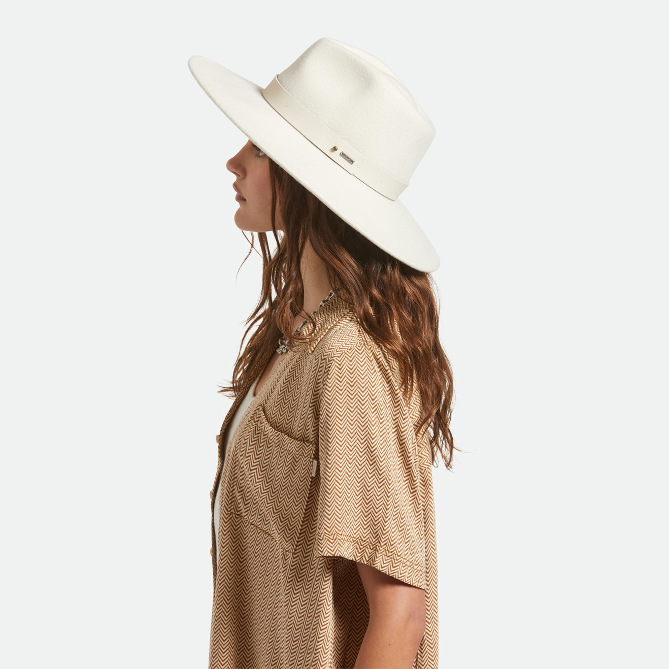 ELEANOR FELT PACKABLE HAT - OFF WHITE