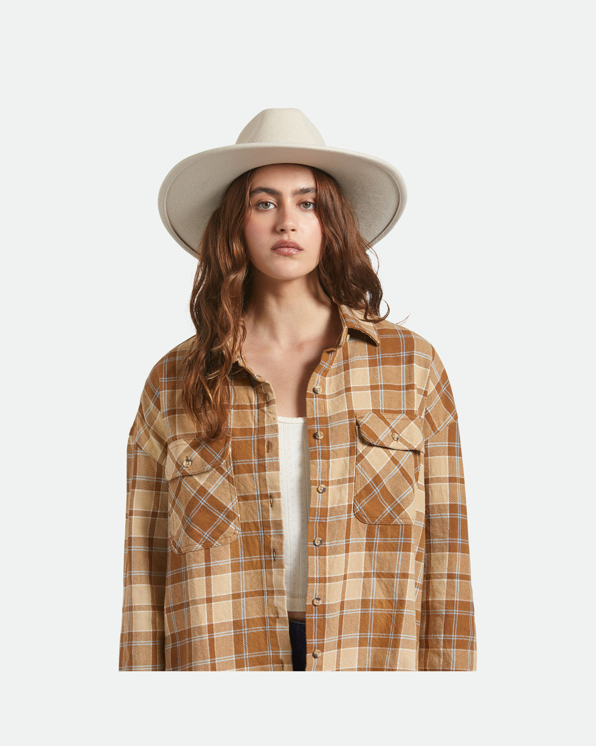 ELEANOR FELT PACKABLE HAT - OFF WHITE