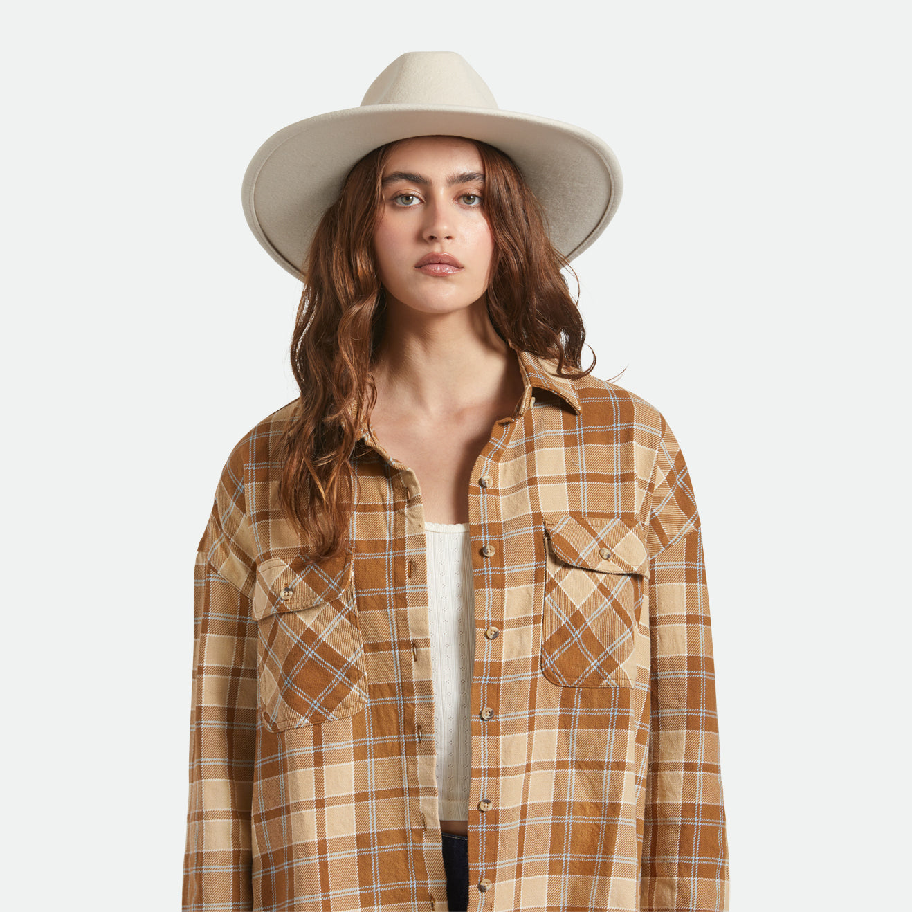 ELEANOR FELT PACKABLE HAT - OFF WHITE