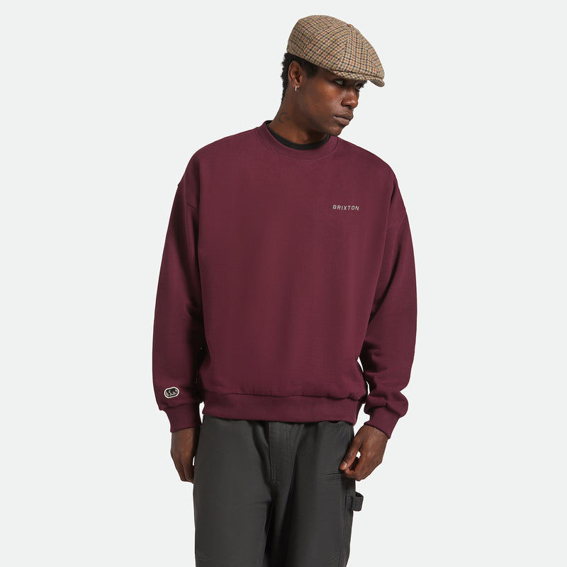 EMBROIDERED HEAVY WEIGHT CREW - PORT