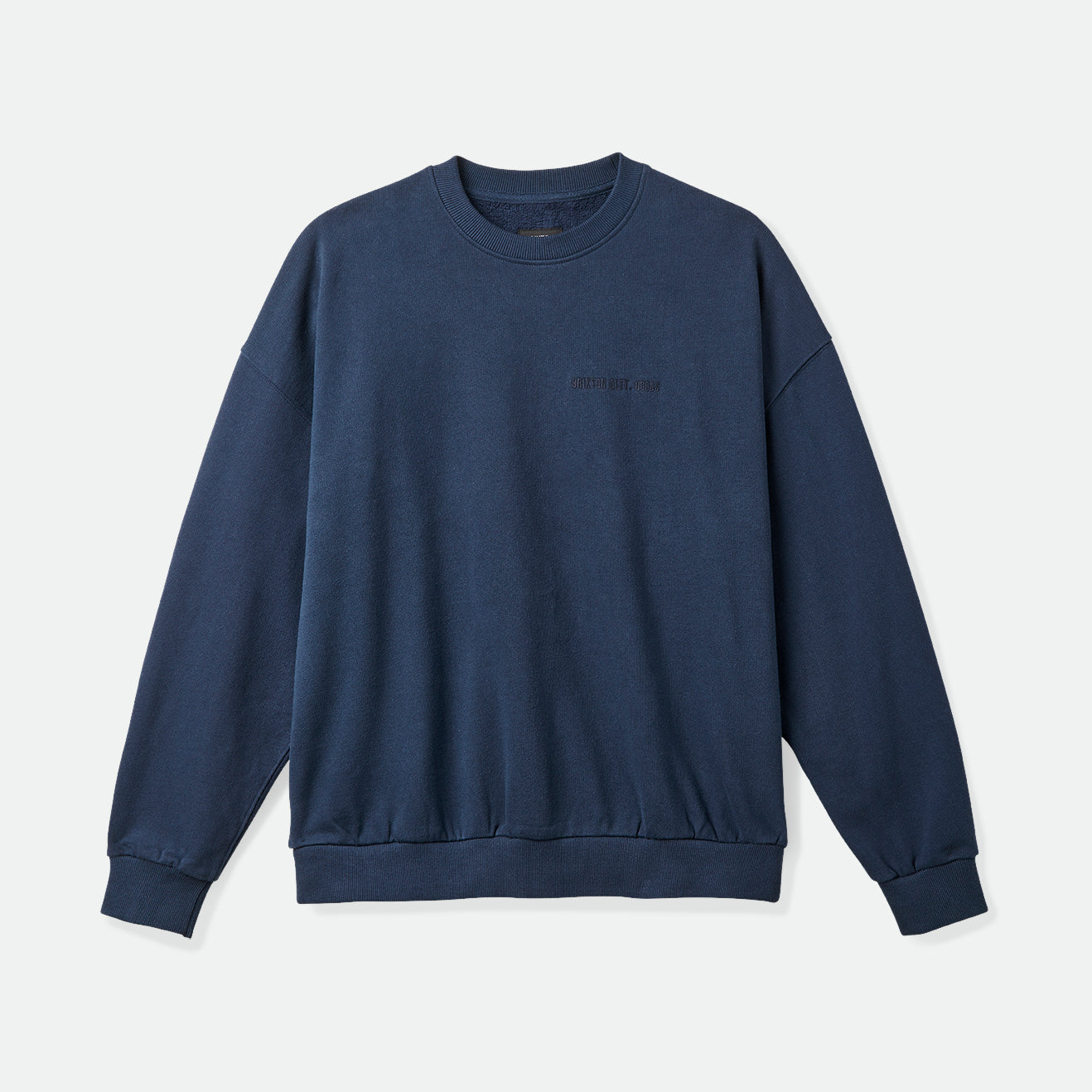 EMBROIDERED HEAVYWEIGHT CREW-WASHED NAVY