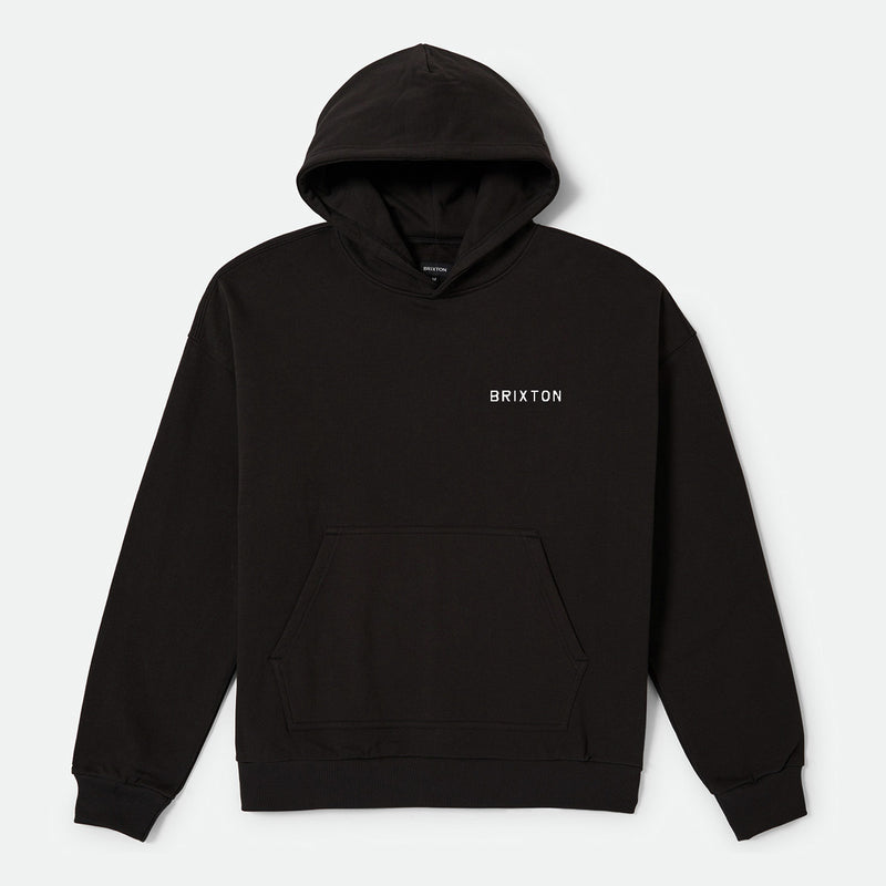 EMBROIDERED HEAVY WEIGHT HOOD - BLACK