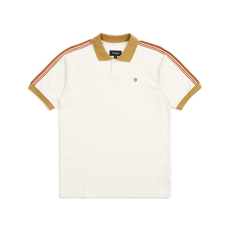 ESTE S/S POLO - CREAM/KHAKI