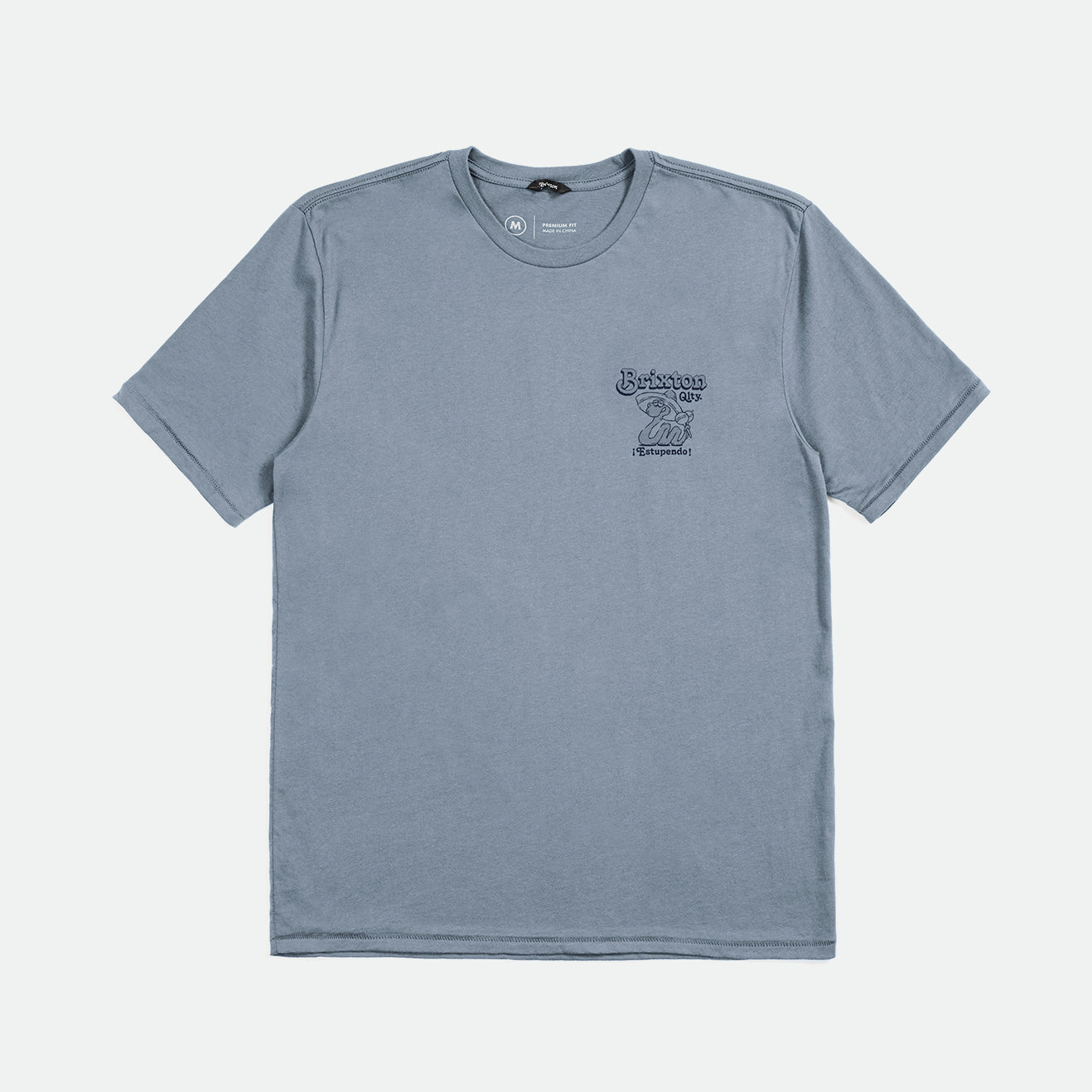 ESTUPENDO S/S TLRT-DUSTY BLUE