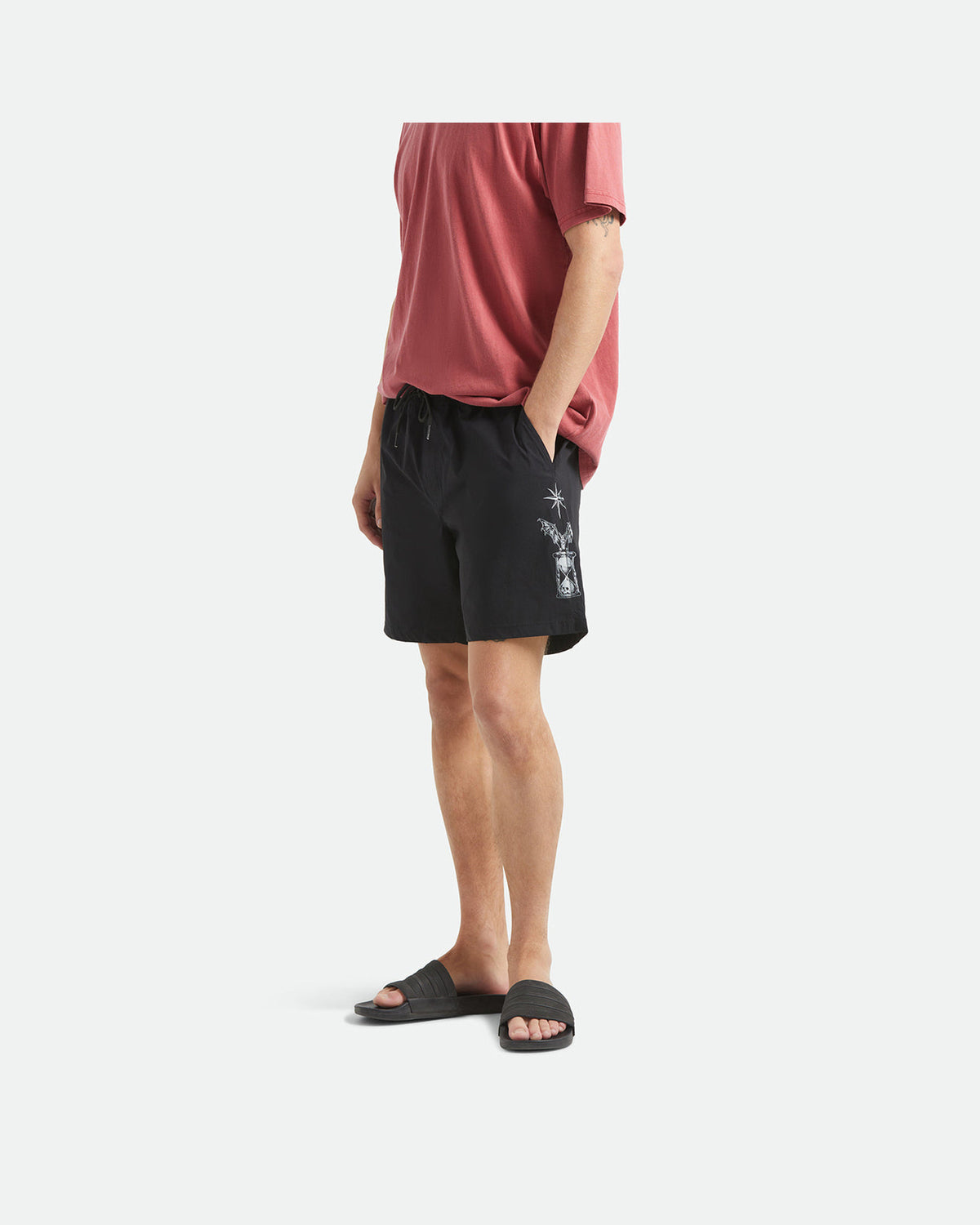 EVERYDAY HYBRID SHORT 7" - BLACK/WHITE