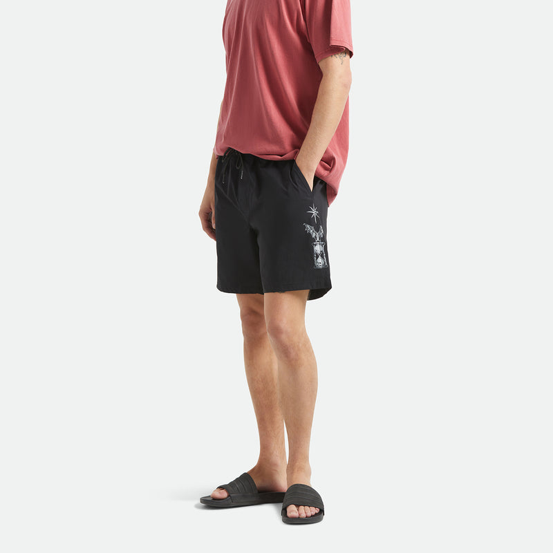 EVERYDAY HYBRID SHORT 7" - BLACK/WHITE