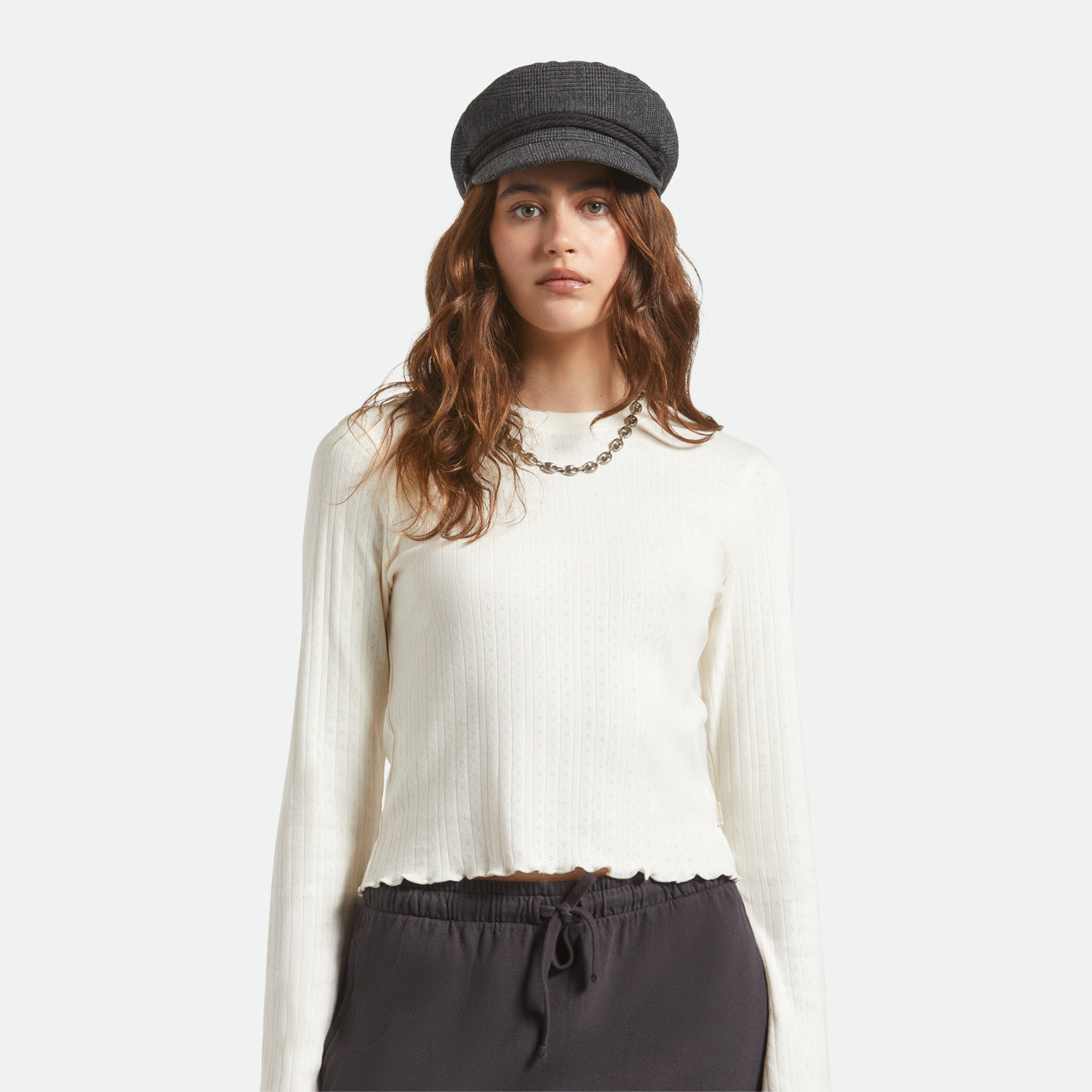 FIDDLER CAP - GREY SHADOW PLAID
