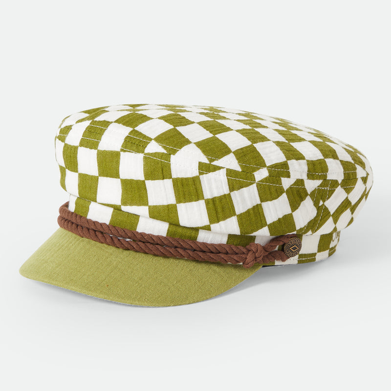 FIDDLER CAP - SUBLIME GREEN CHECKER BOARD