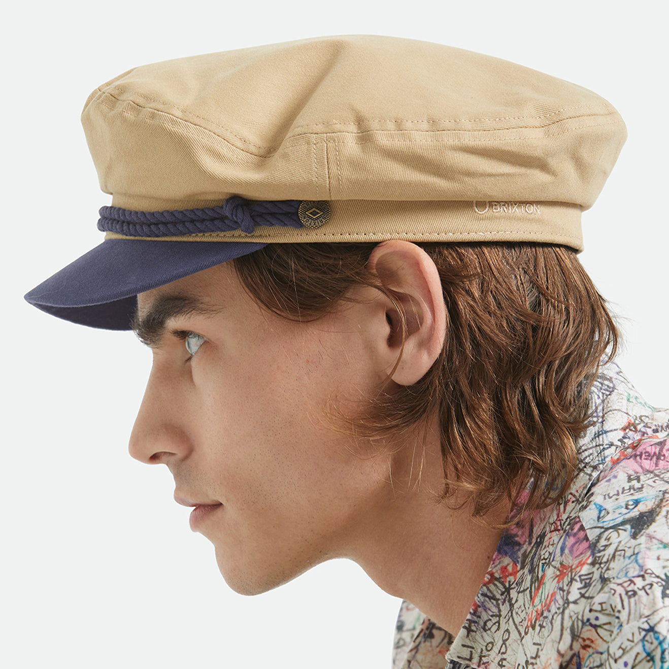 FIDDLER CAP - SAND/WASHED NAVY