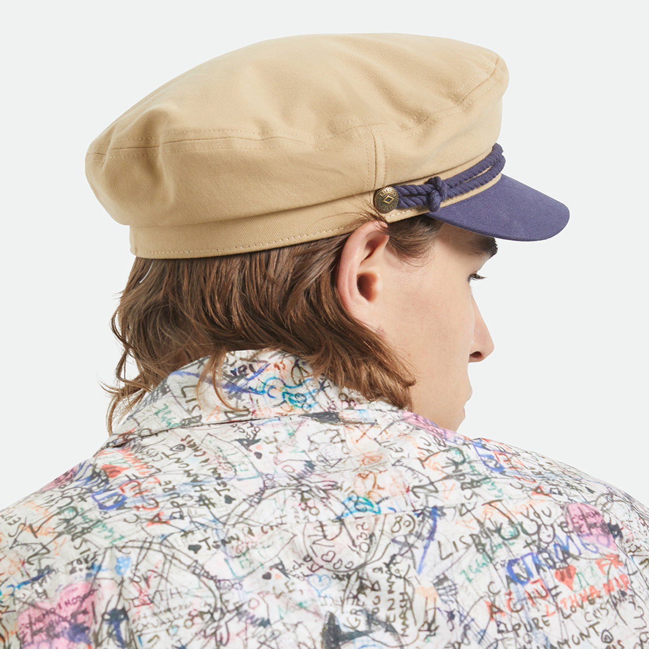 FIDDLER CAP - SAND/WASHED NAVY