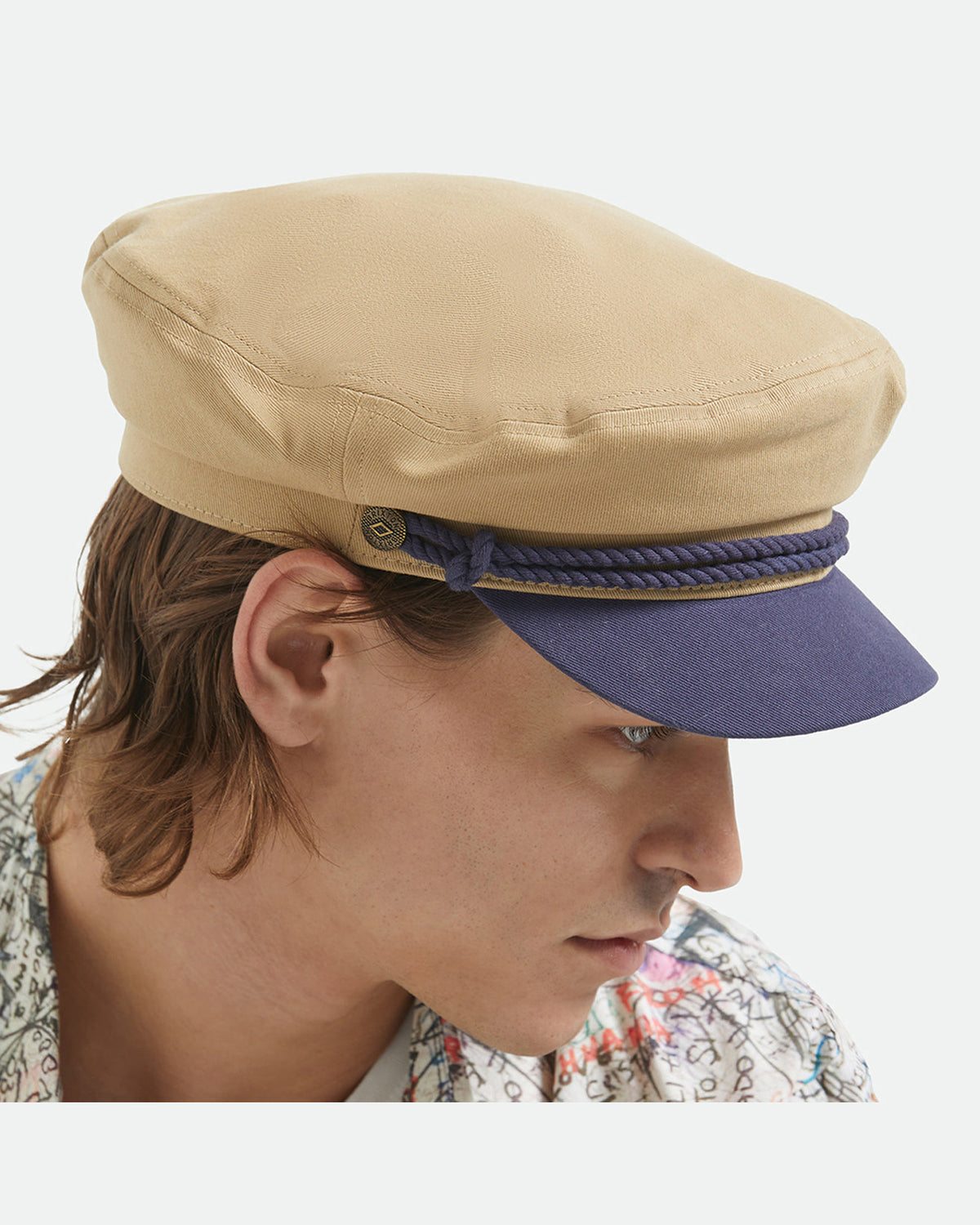 FIDDLER CAP - SAND/WASHED NAVY
