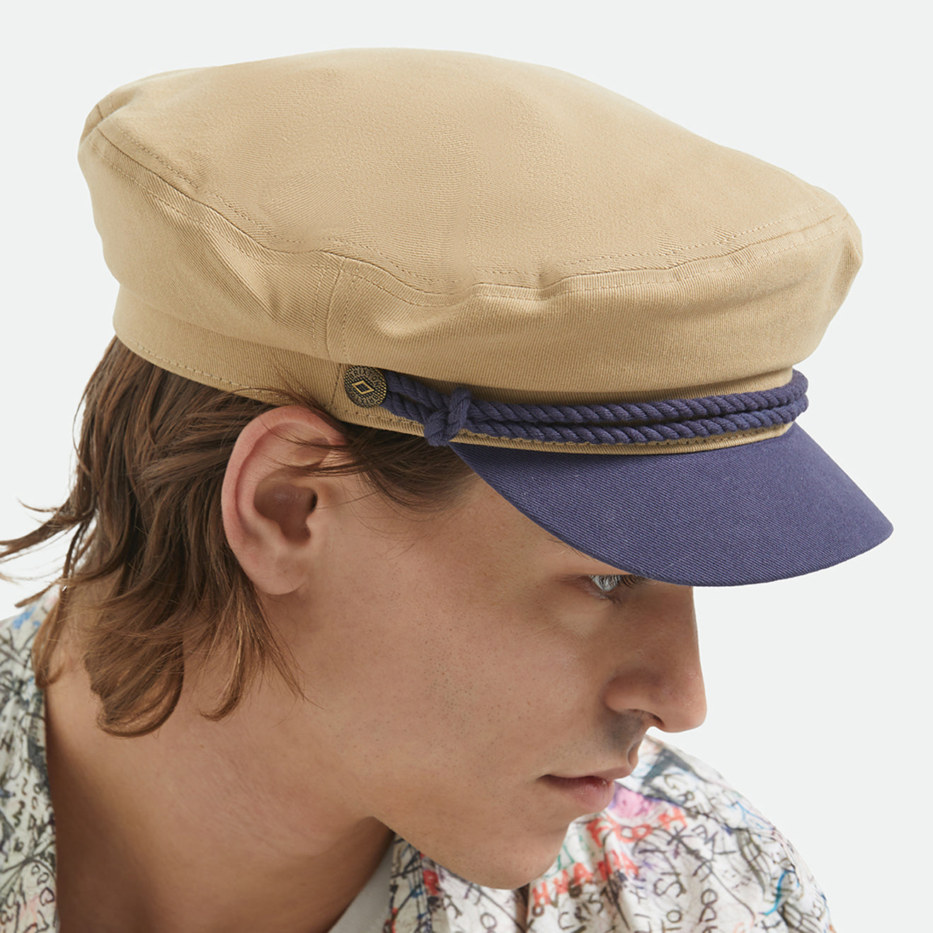 FIDDLER CAP - SAND/WASHED NAVY