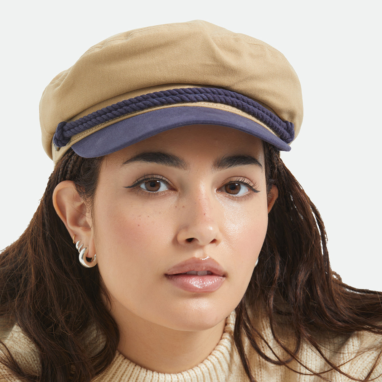 FIDDLER CAP - SAND/WASHED NAVY