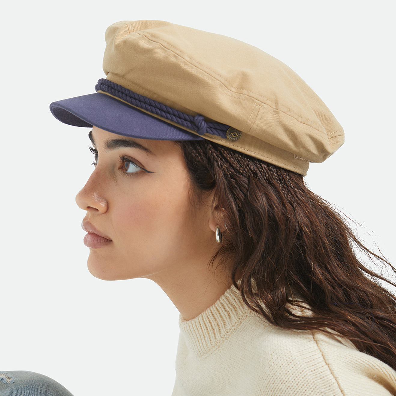 FIDDLER CAP - SAND/WASHED NAVY