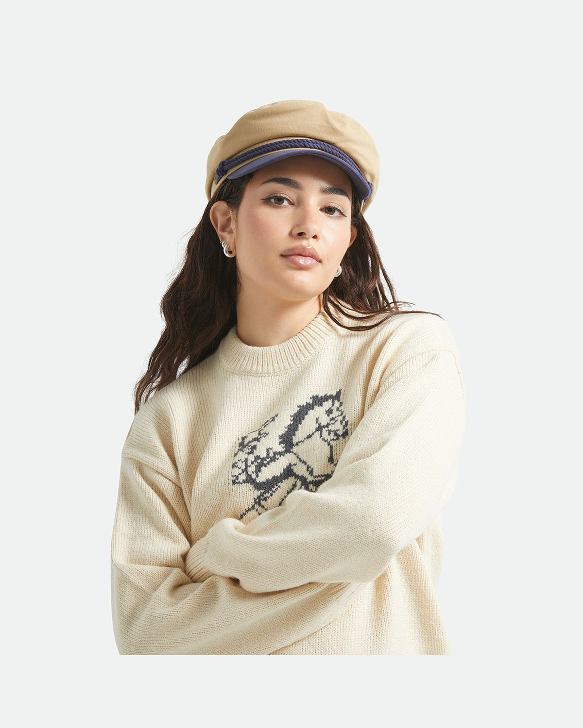 FIDDLER CAP - SAND/WASHED NAVY
