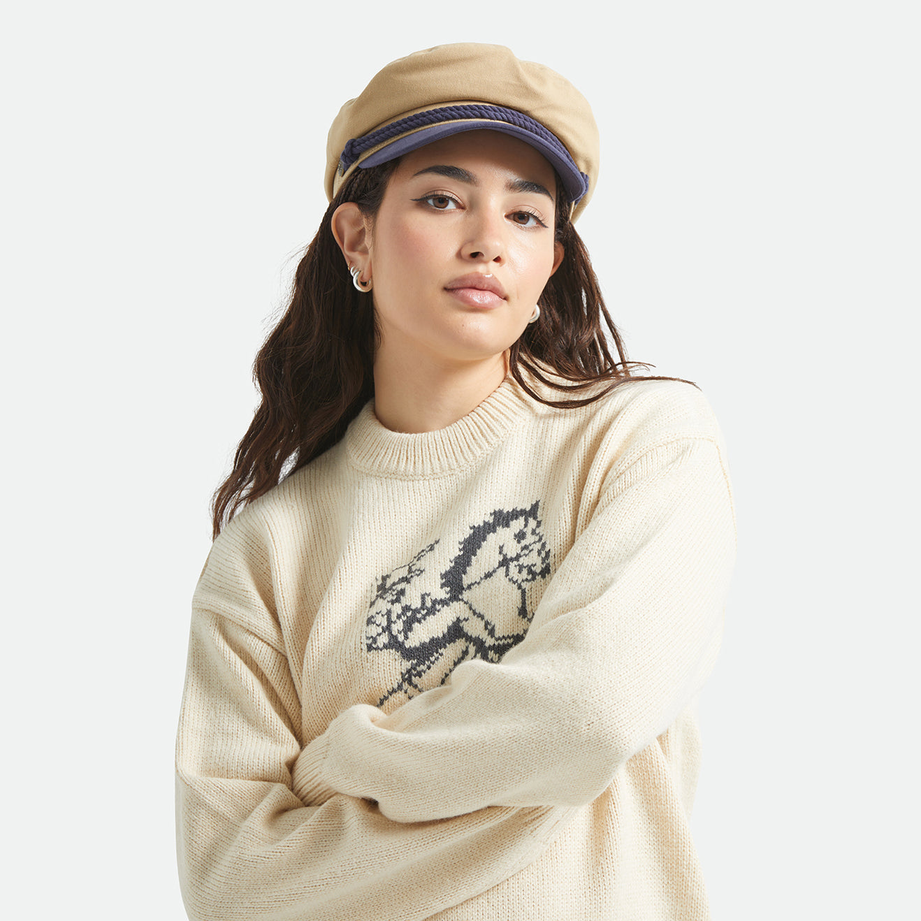 FIDDLER CAP - SAND/WASHED NAVY