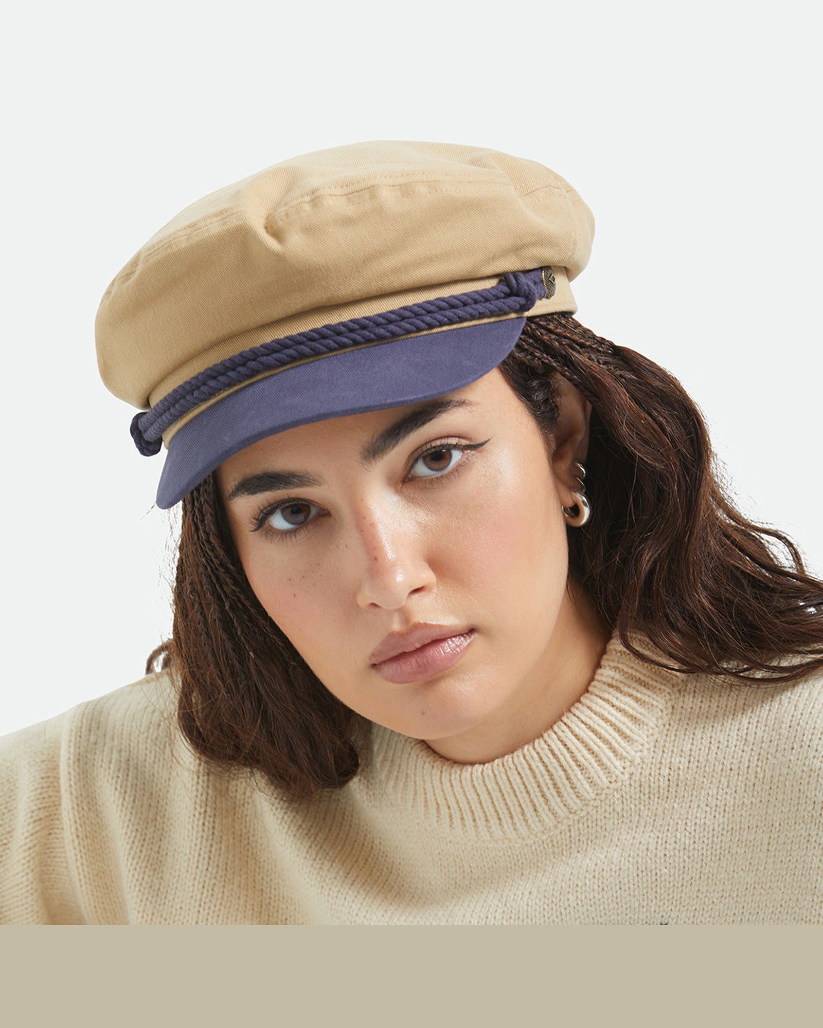 FIDDLER CAP - SAND/WASHED NAVY