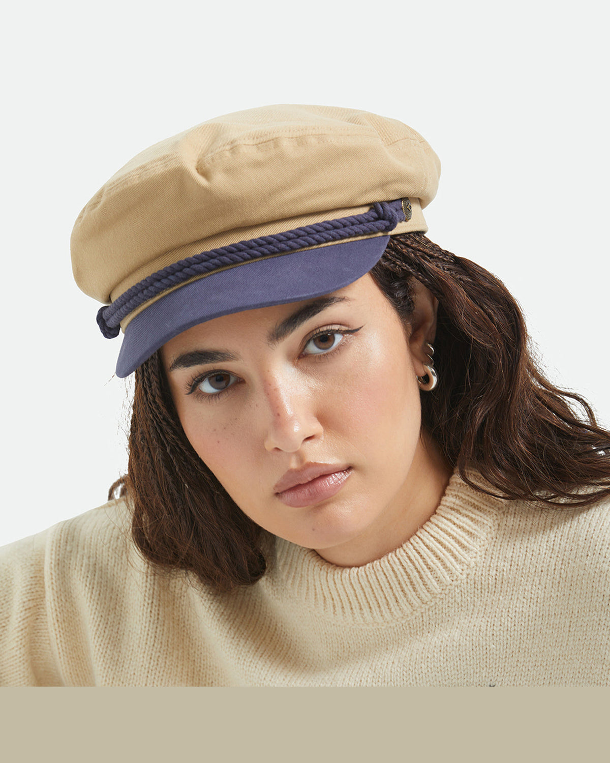 FIDDLER CAP - SAND/WASHED NAVY