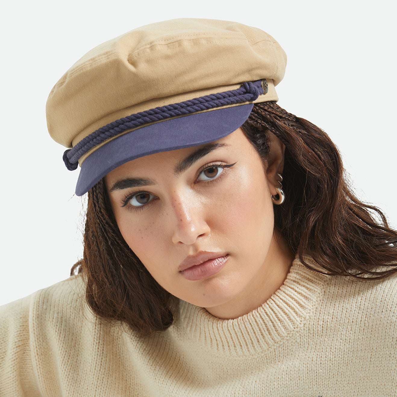 FIDDLER CAP - SAND/WASHED NAVY