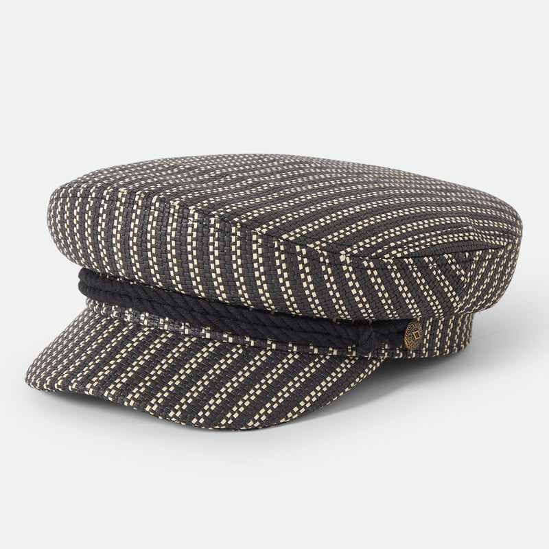 FIDDLER LW CAP - BLACK/NATURAL STRAW