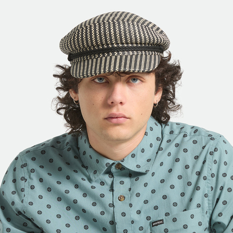 FIDDLER LW CAP - BLACK/NATURAL STRAW