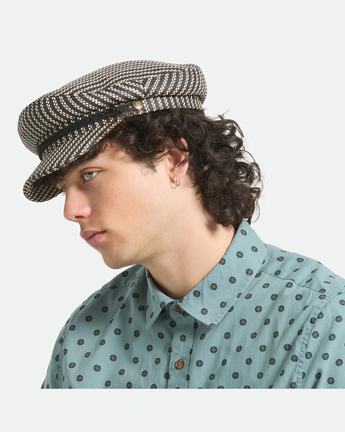 FIDDLER LW CAP - BLACK/NATURAL STRAW