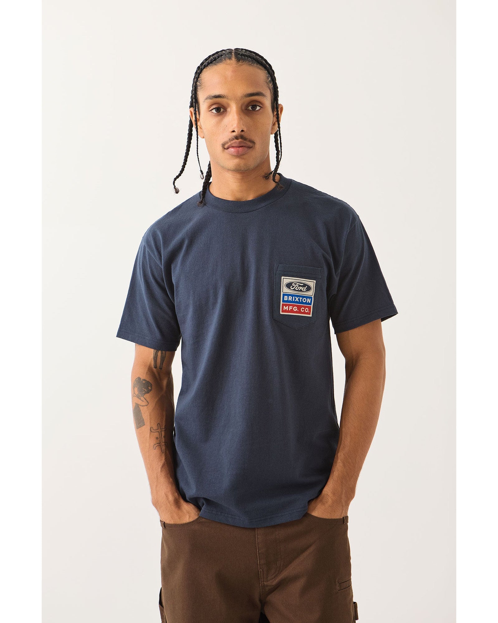 FORD SERVICE DEPT POCKET TEE - AMERICAN NAVY