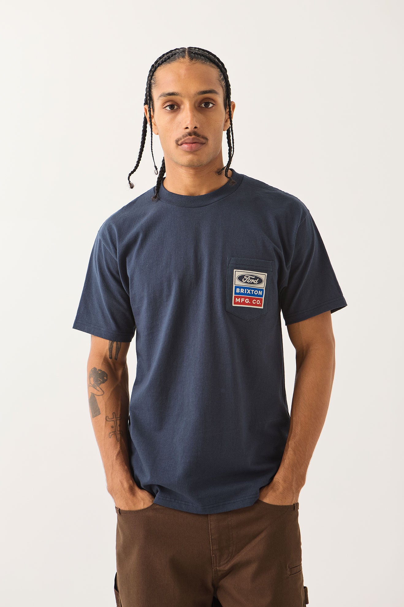 FORD SERVICE DEPT POCKET TEE - AMERICAN NAVY