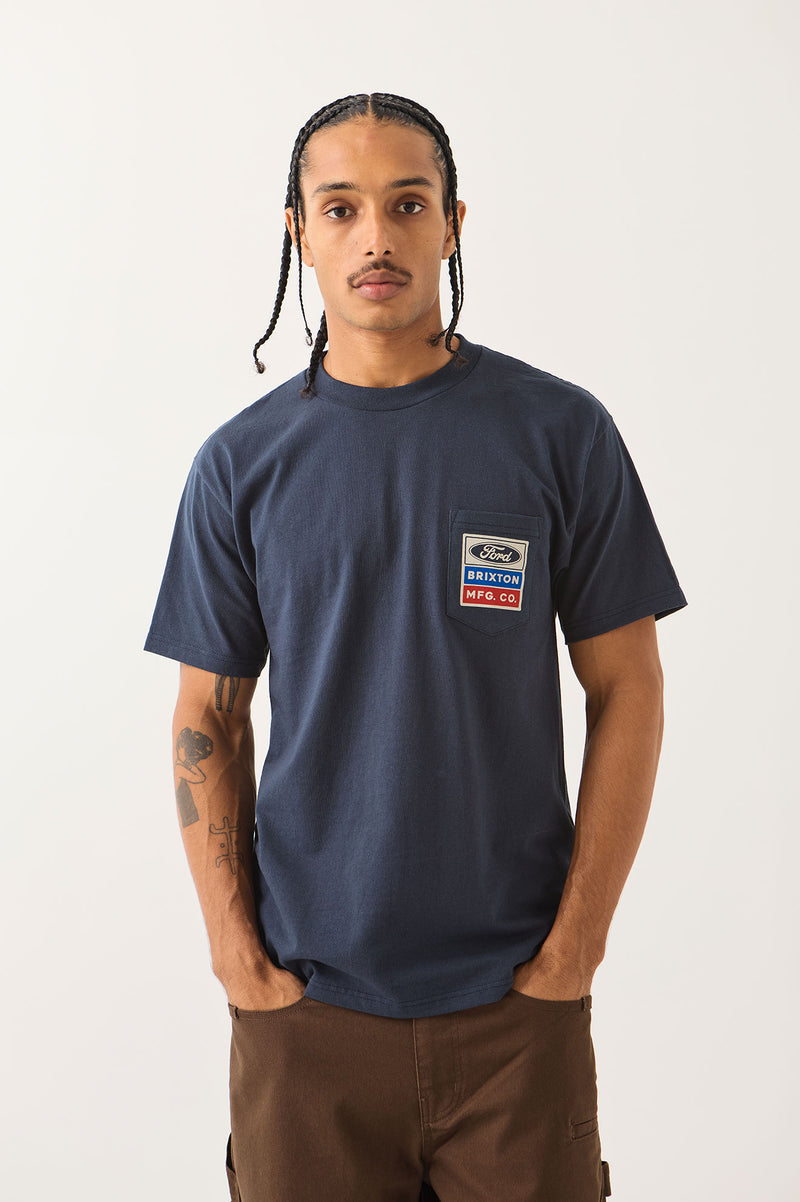 FORD SERVICE DEPT POCKET TEE - AMERICAN NAVY