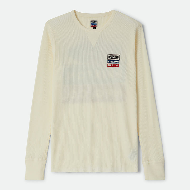 FORD SERVICE DEPT WAFFLE L/S - WIMBLEDON WHITE
