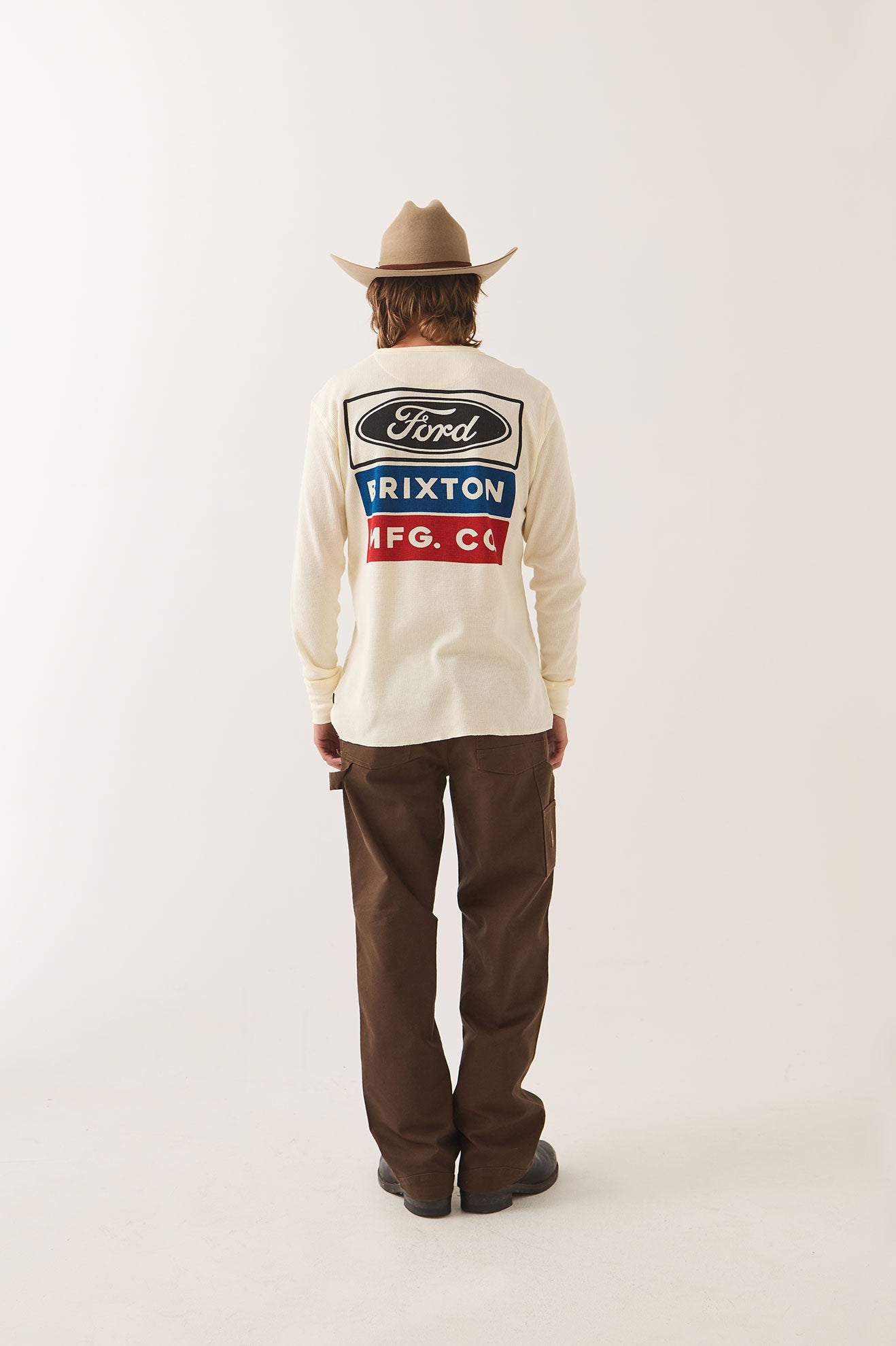 FORD SERVICE DEPT WAFFLE L/S - WIMBLEDON WHITE