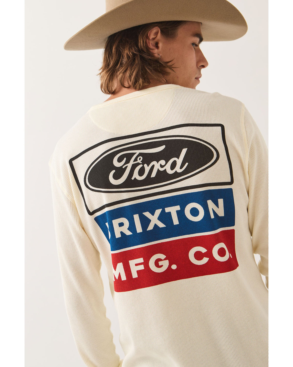 FORD SERVICE DEPT WAFFLE L/S - WIMBLEDON WHITE