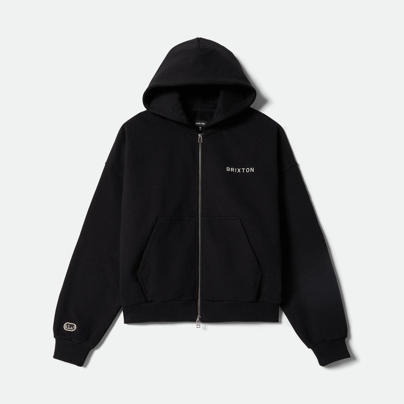EMBROIDERED HW FZ - BLACK