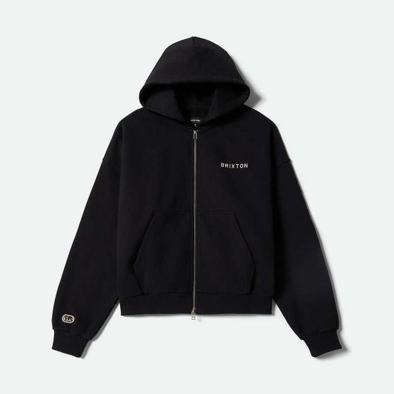 EMBROIDERED HW FZ - BLACK