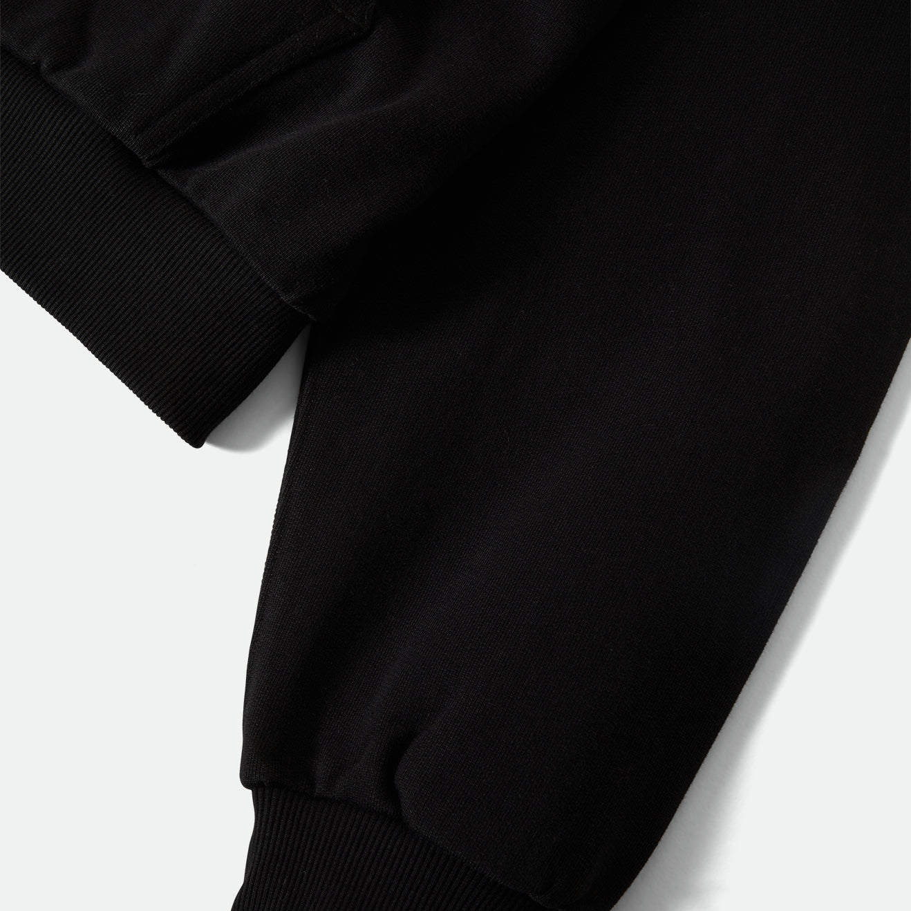 EMBROIDERED HW FZ - BLACK