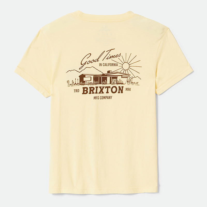 GOOD TIMES FITTED CREW TEE - PANNA COTTA