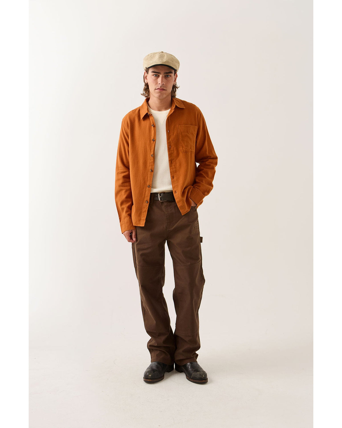 HASTING LW FLANNEL - CARAMEL