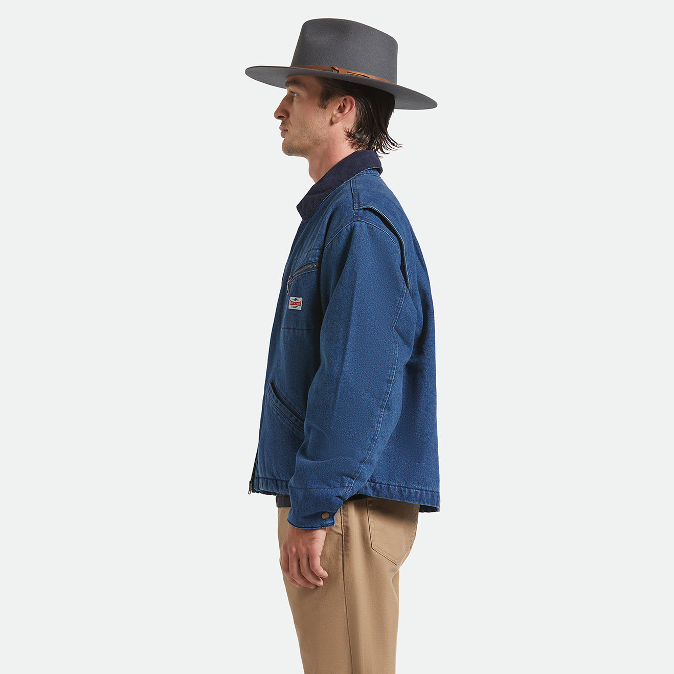 HAWKINS WTHR GUARD COWBOY HAT - ASPHALT/BROWN