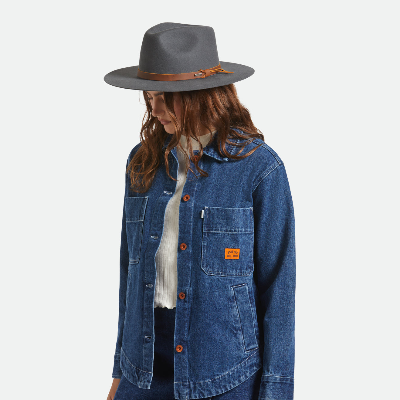 HAWKINS WTHR GUARD COWBOY HAT - ASPHALT/BROWN