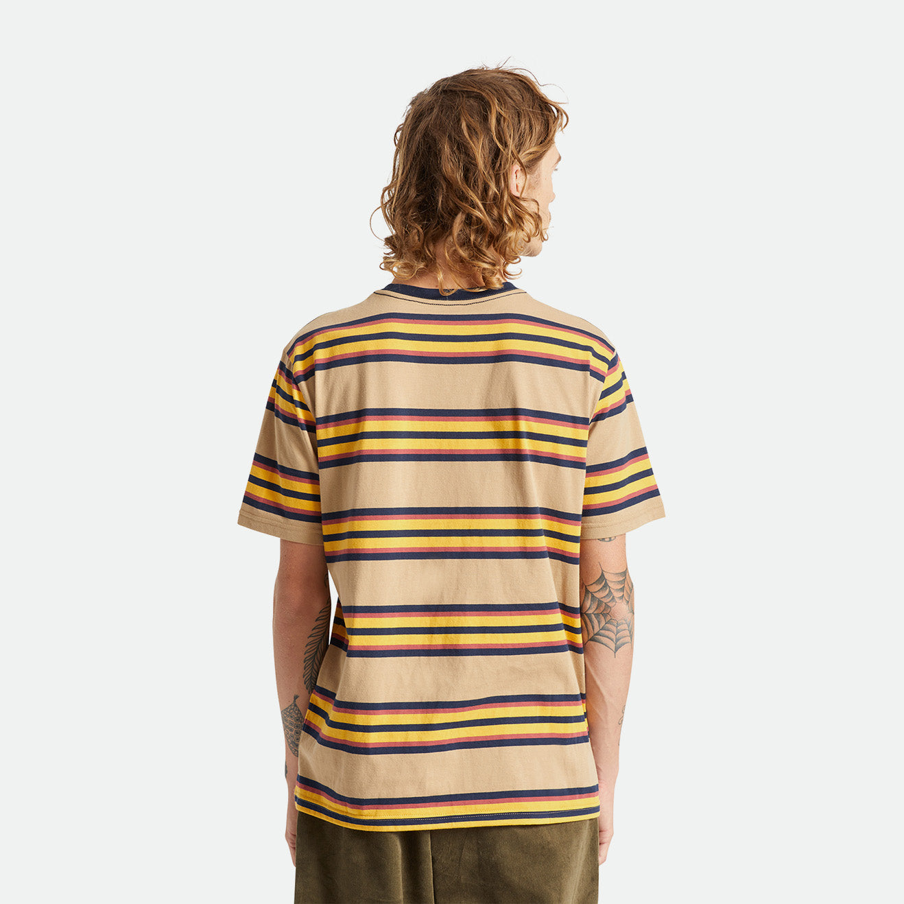 HILT SHIELD S/S KNIT-TAN/GOLDEN GLOW/NAVY