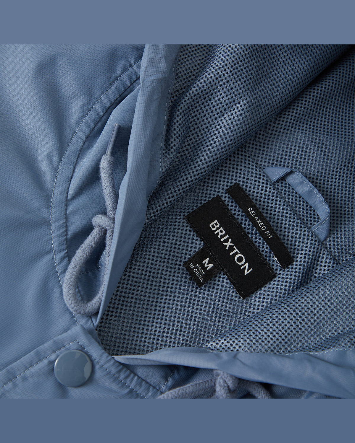 HOODED CLAXTON LW JACKET - SLATE BLUE