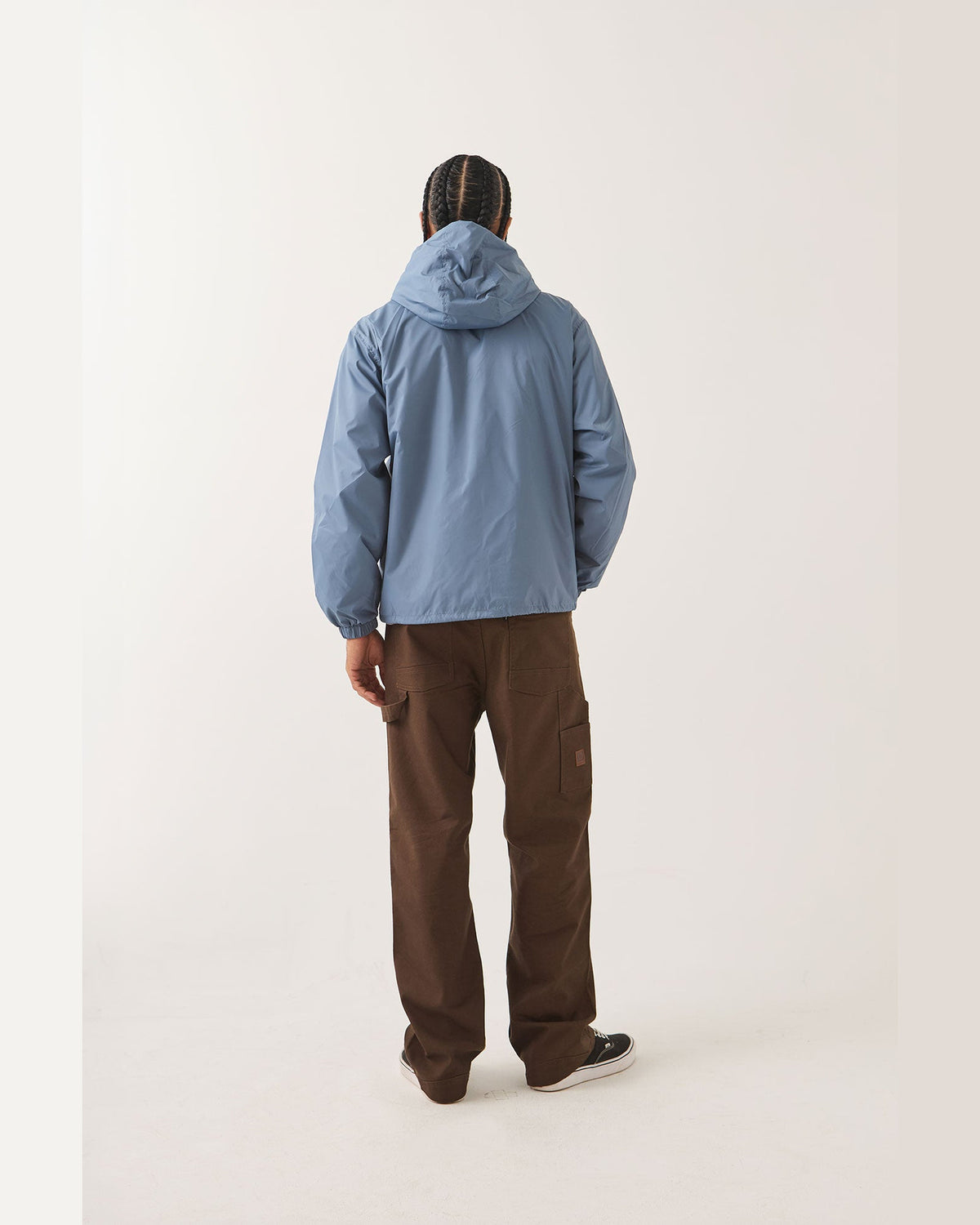 HOODED CLAXTON LW JACKET - SLATE BLUE