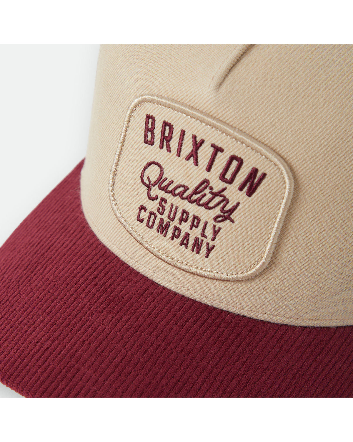 HUBAL C MP TRUCKER HAT - OATMEAL/DARK BRICK CORDUROY