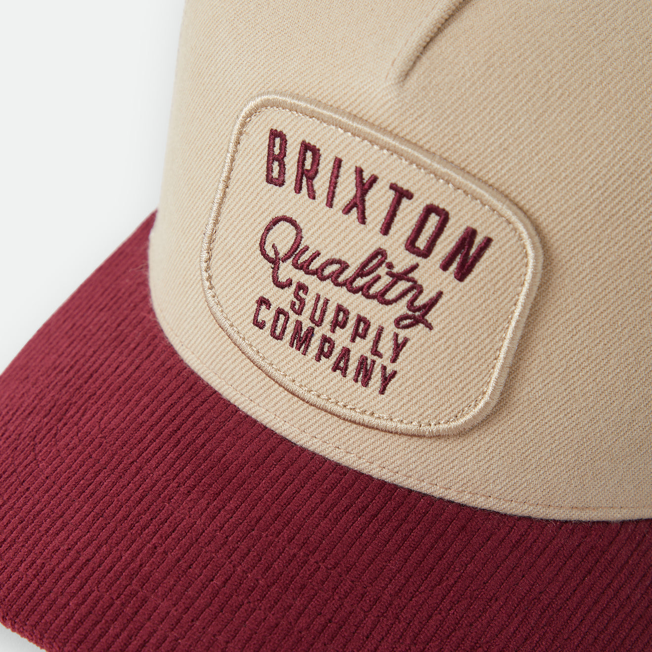 HUBAL C MP TRUCKER HAT - OATMEAL/DARK BRICK CORDUROY