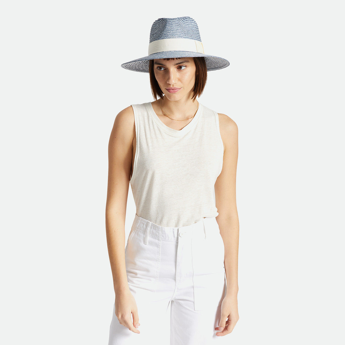 JOANNA SHORT BRIM HAT-HAZE
