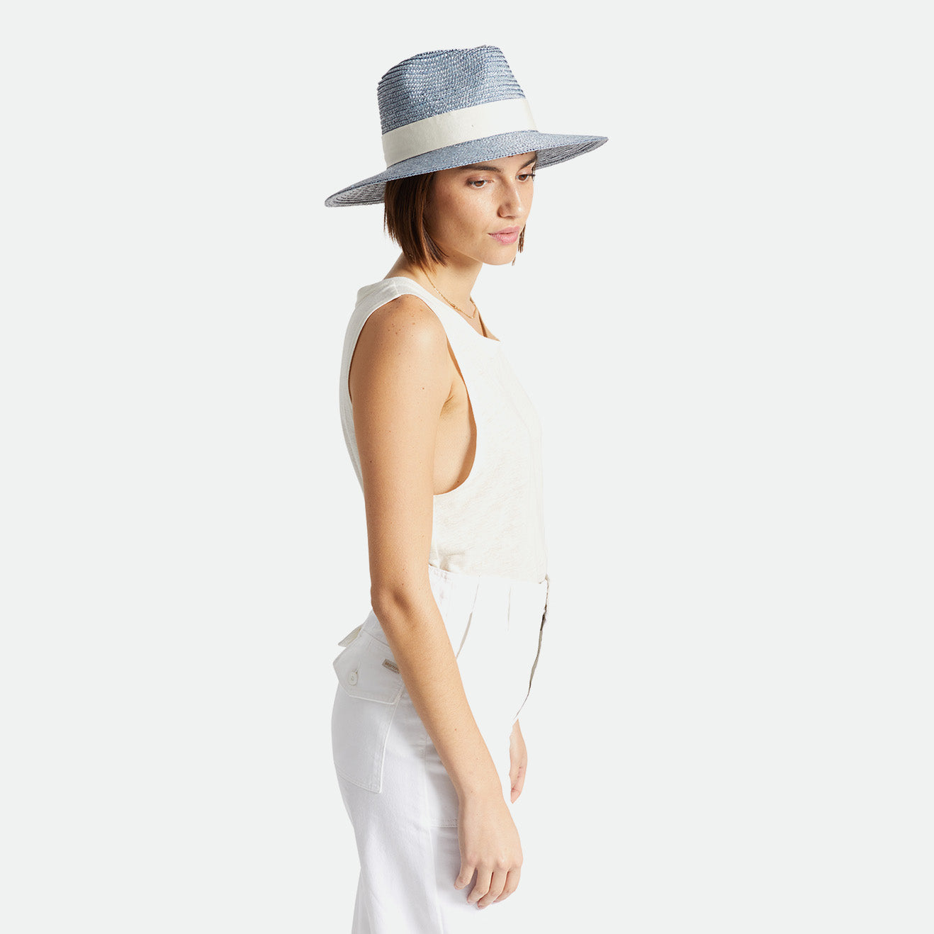 JOANNA SHORT BRIM HAT-HAZE