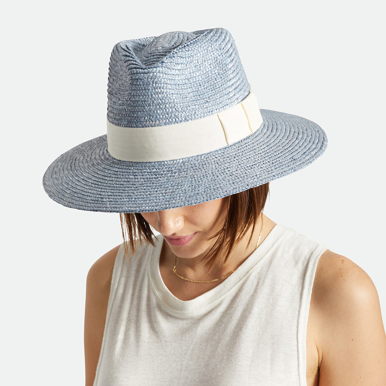 JOANNA SHORT BRIM HAT-HAZE